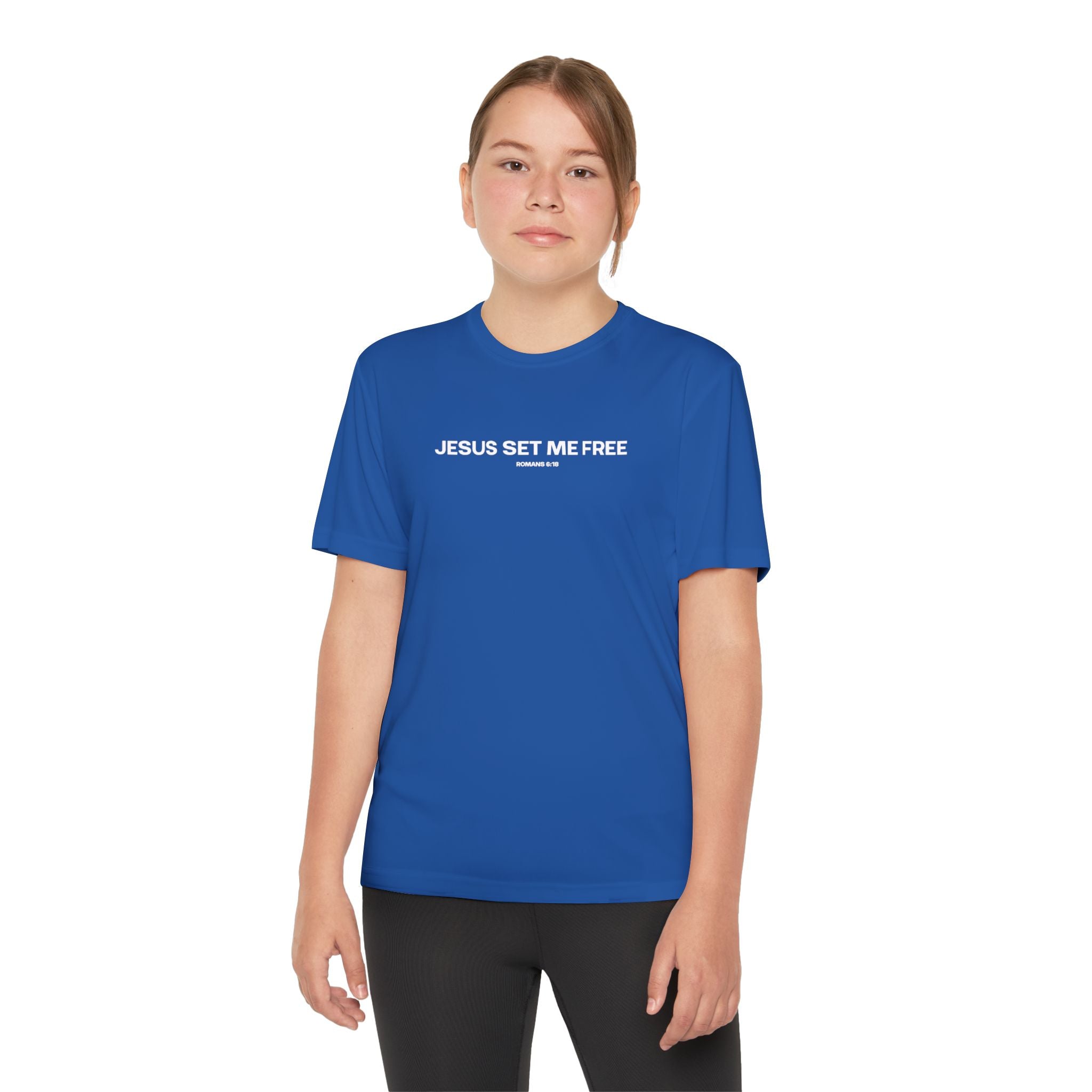 Jesus Set Me Free (Youth Dri Fit)