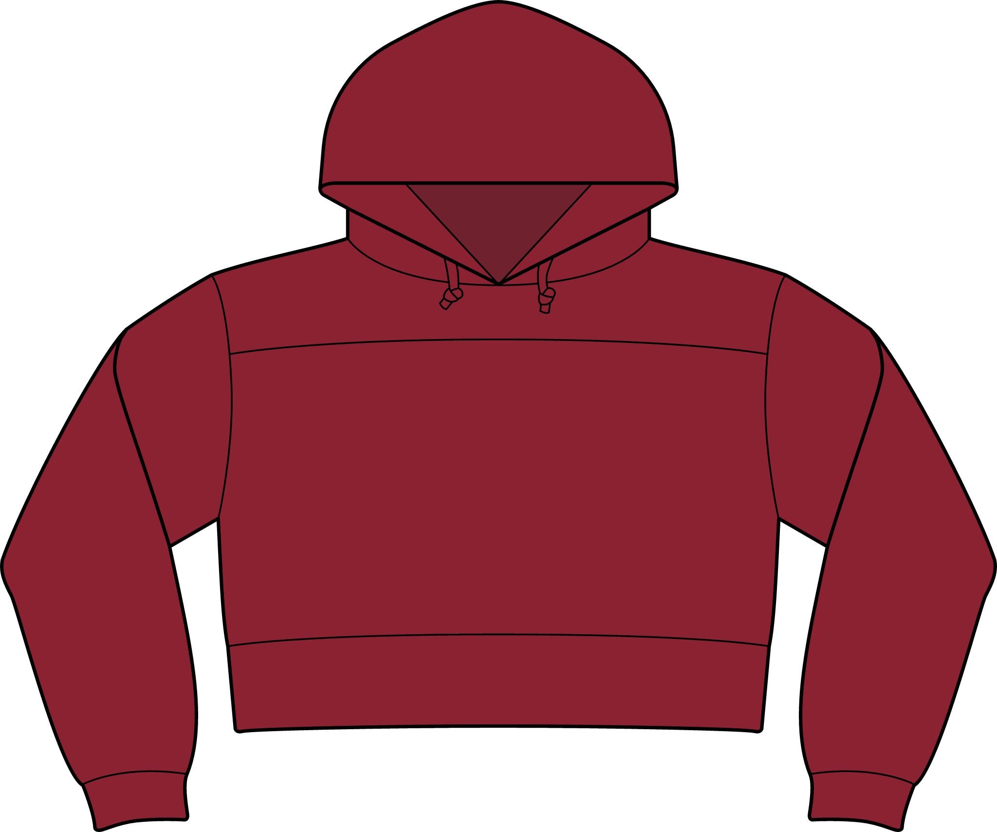 Cavs Cropped Fleece Hooded Sweatshirt