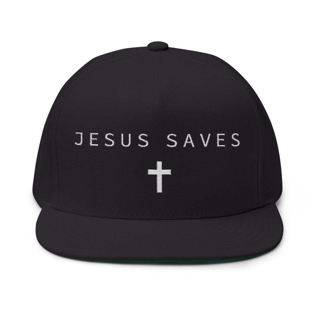 Jesus Saves Flat Bill Cap (Embroidery)