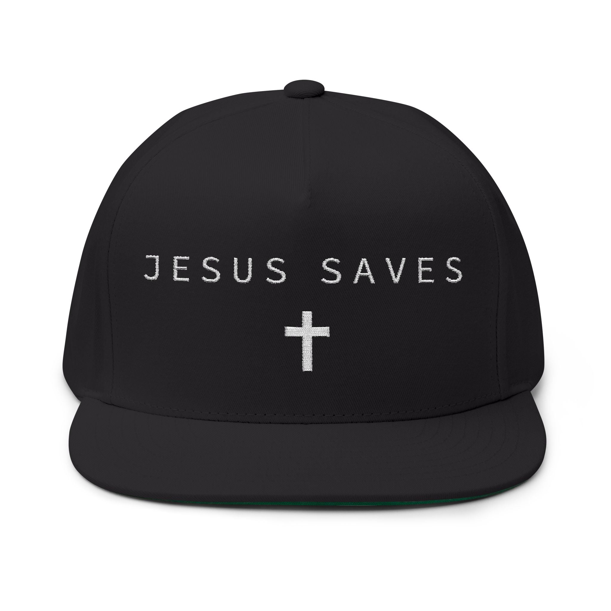 Jesus Saves Flat Bill Cap (Embroidery)