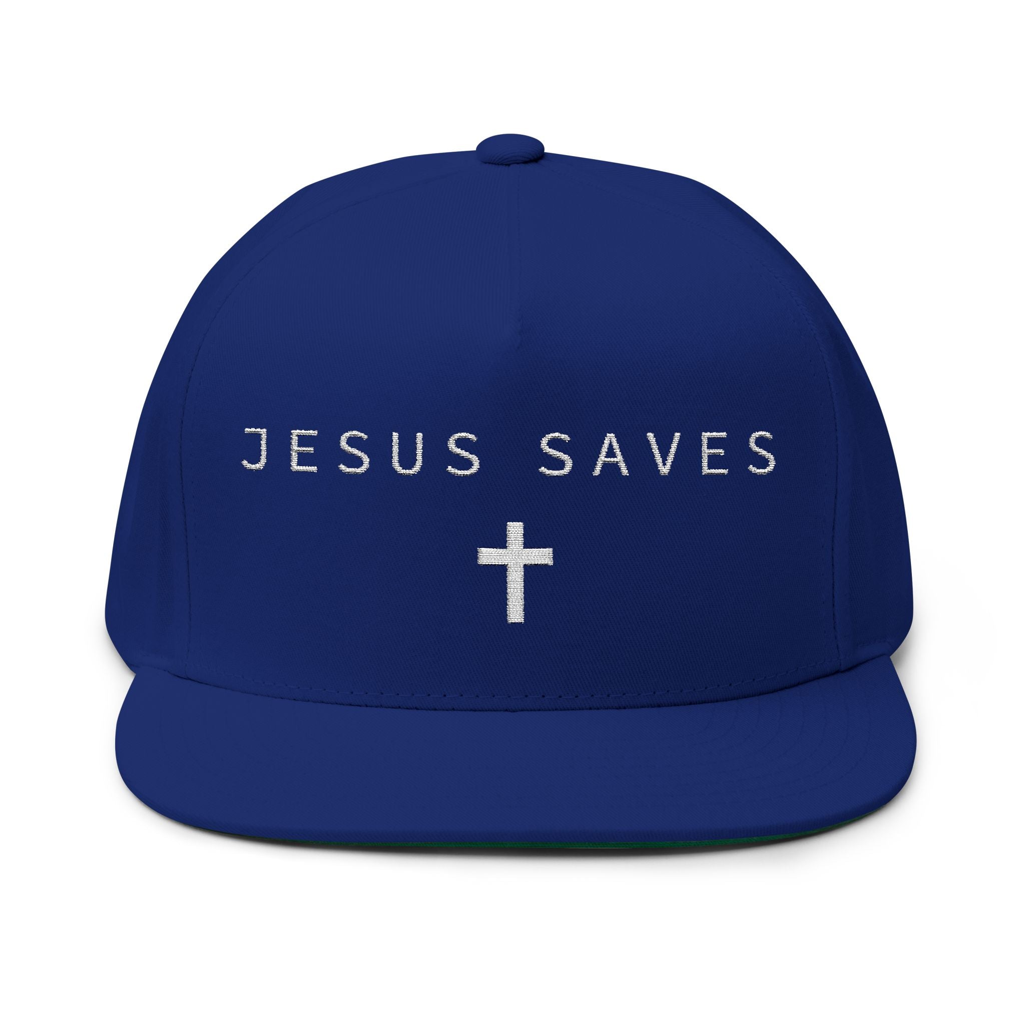 Jesus Saves Flat Bill Cap (Embroidery)
