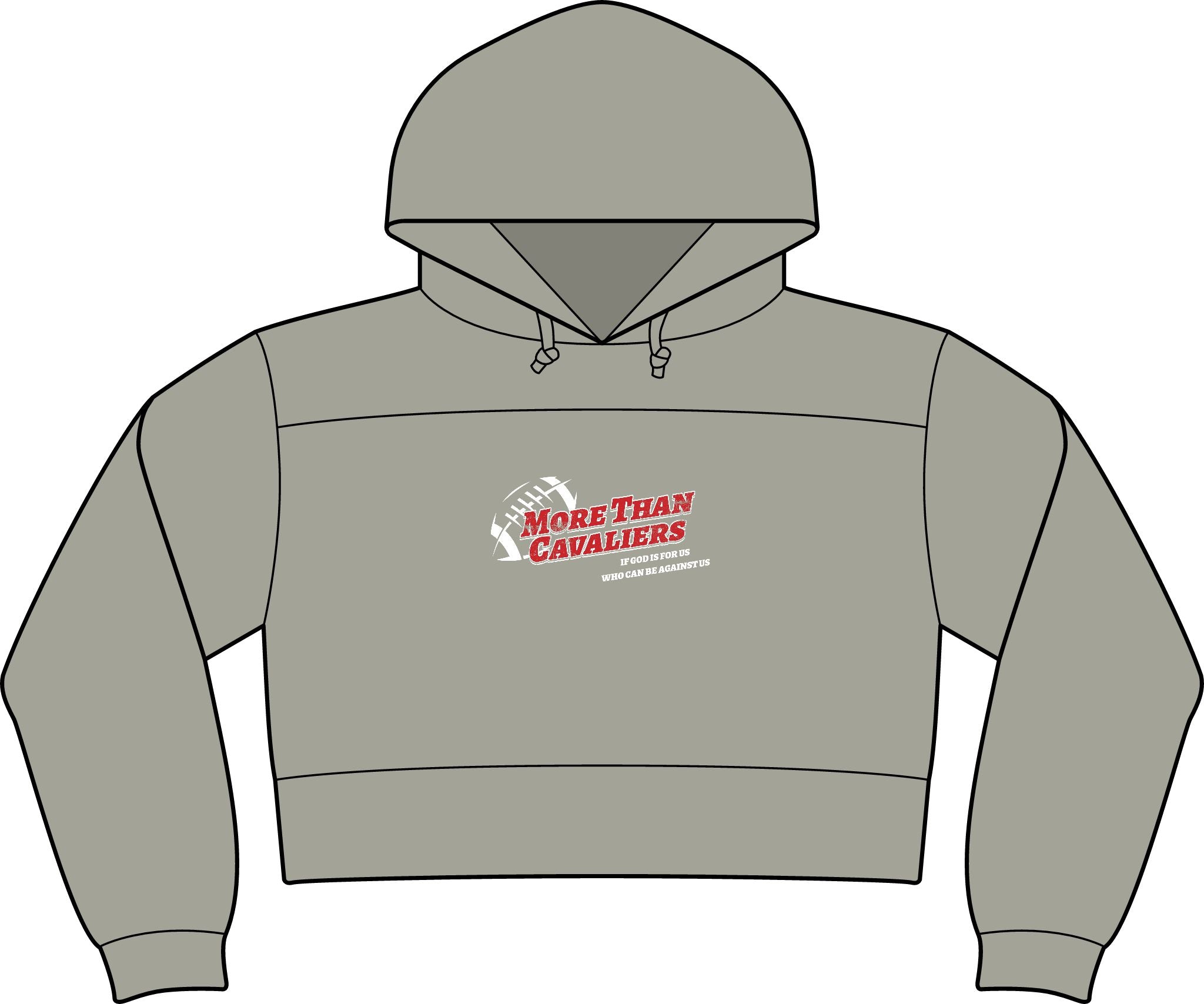 Cavs Cropped Fleece Hooded Sweatshirt
