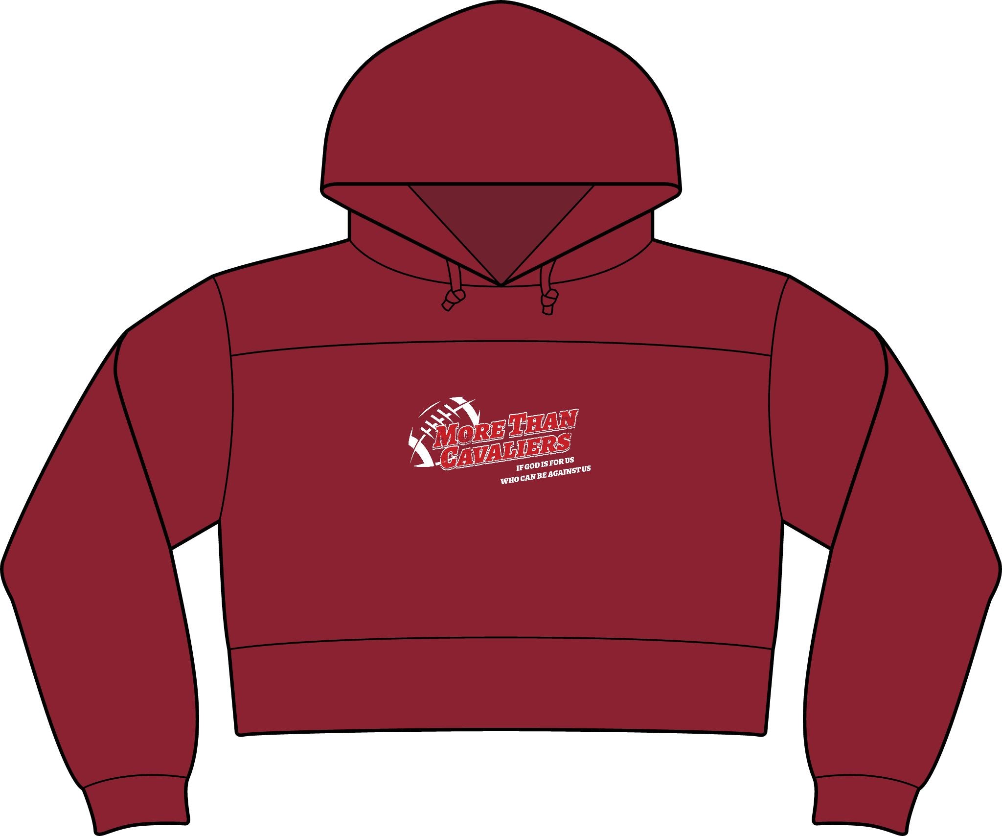 Cavs Cropped Fleece Hooded Sweatshirt