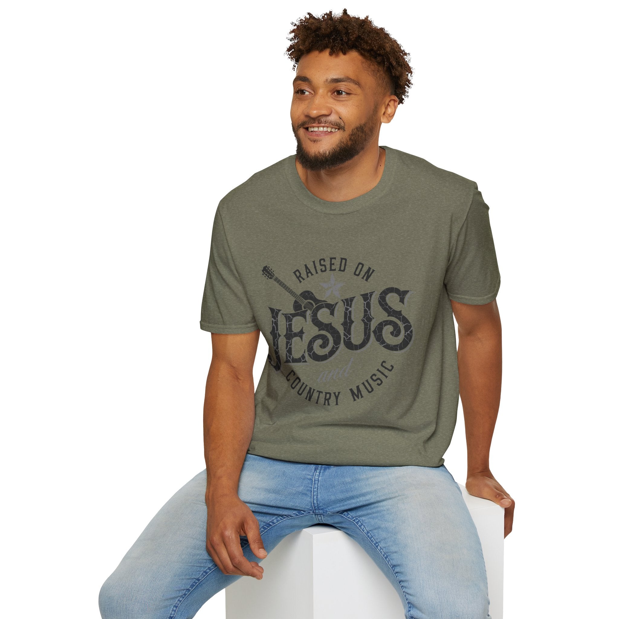 Raised On Jesus and Country Music Tee