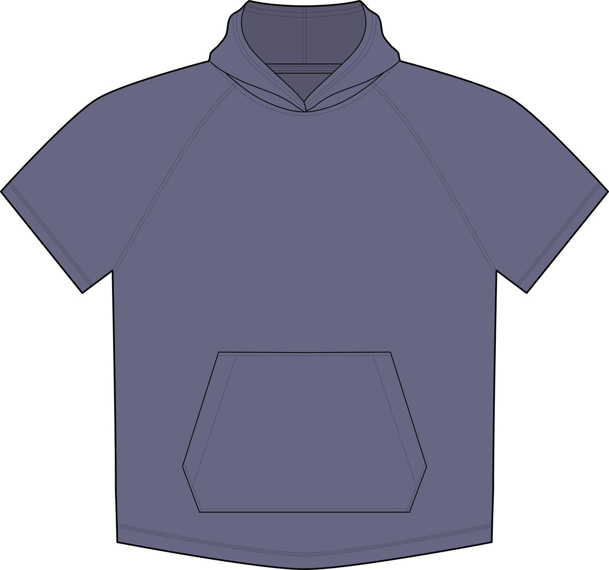 Ball. Tri-Blend Wicking Short Sleeve Hoodie