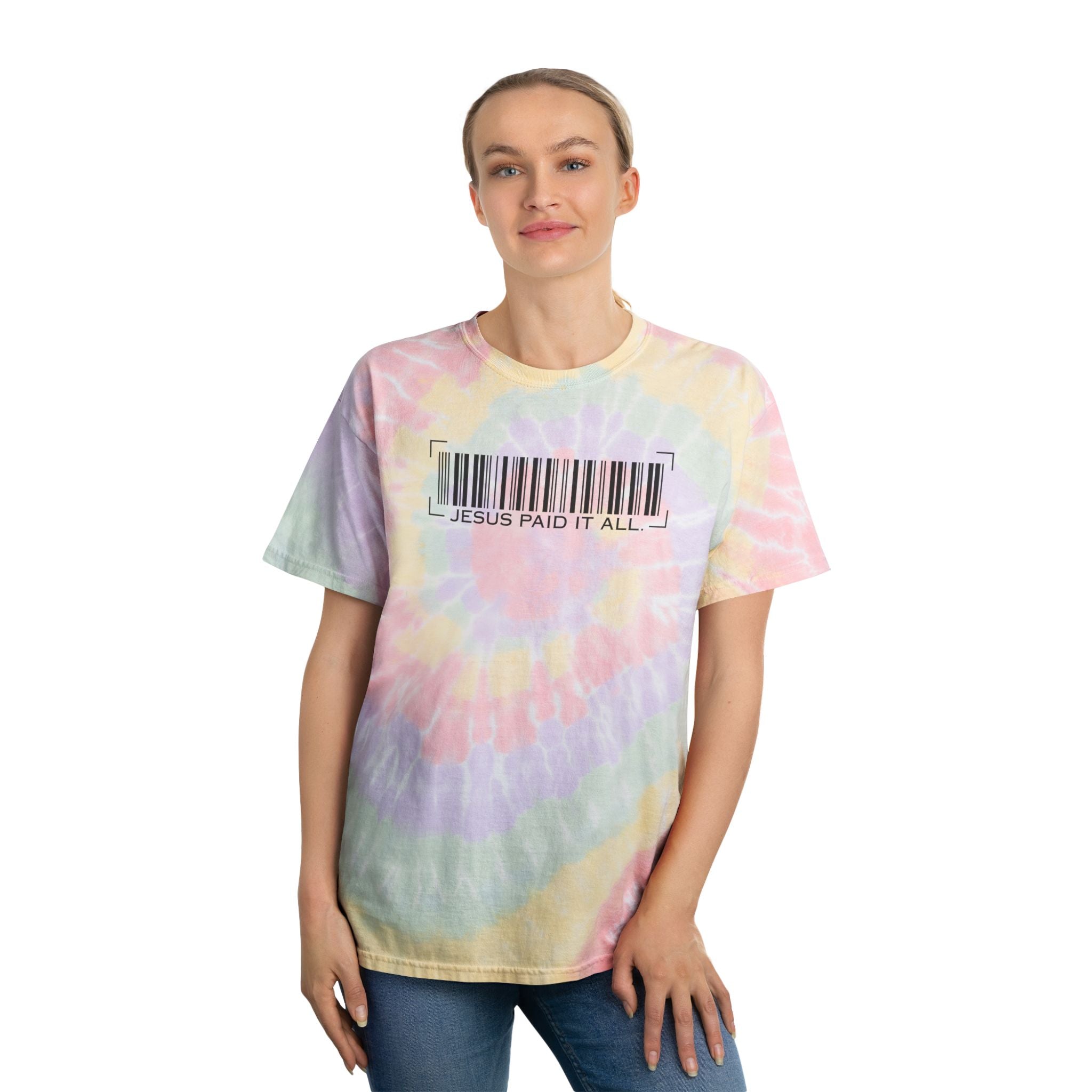 Jesus Paid it all Faded Tie-Dye Tee