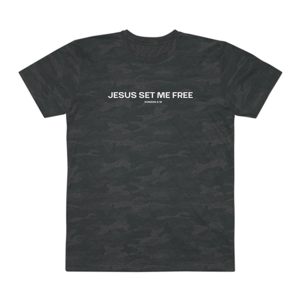 Jesus Set Me Free Camo Tee