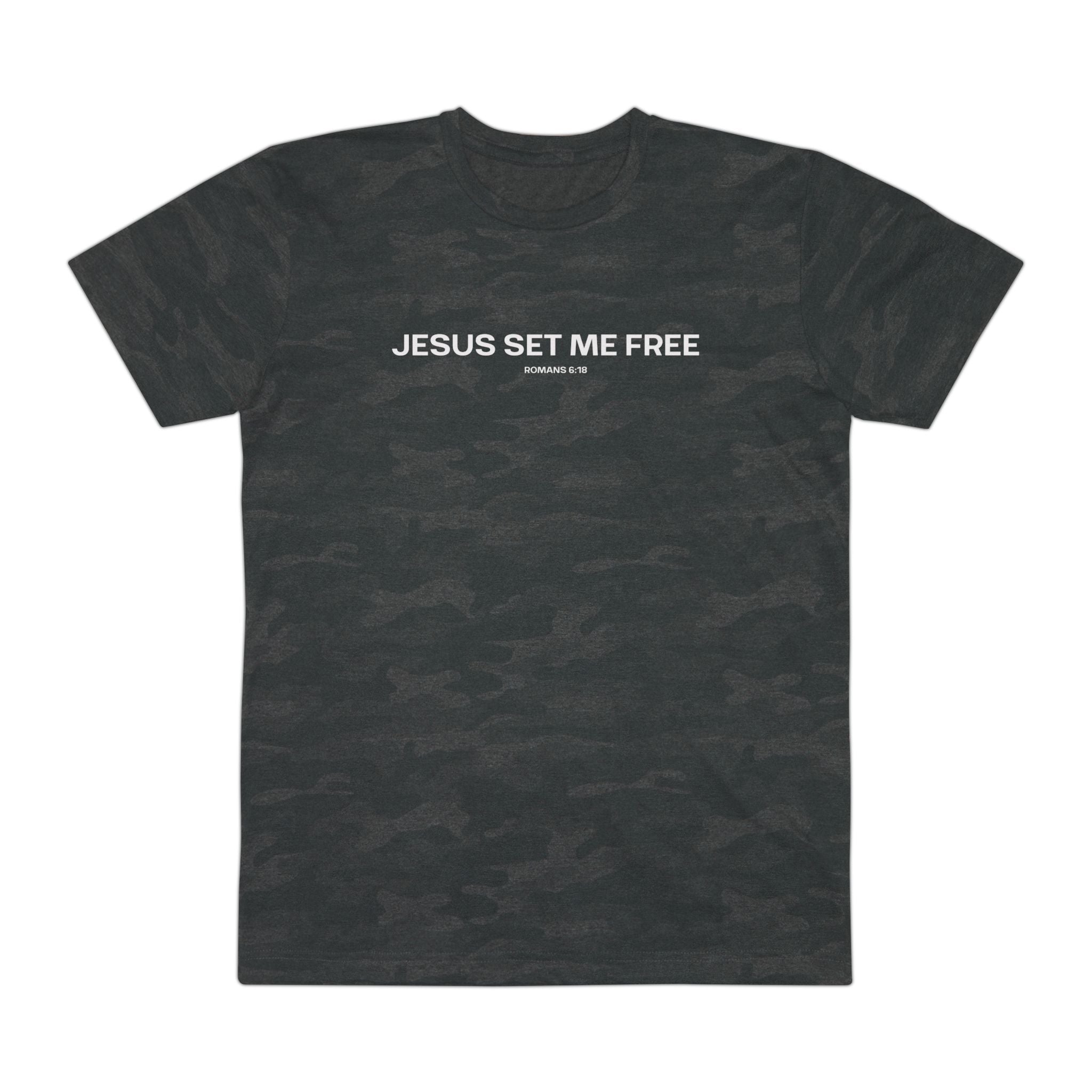 Jesus Set Me Free Camo Tee