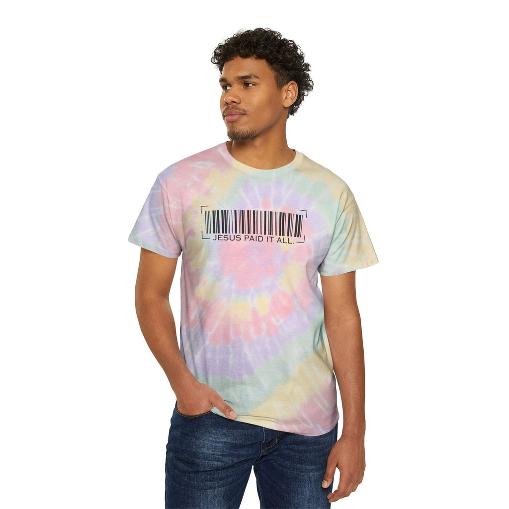Jesus Paid it all Faded Tie-Dye Tee