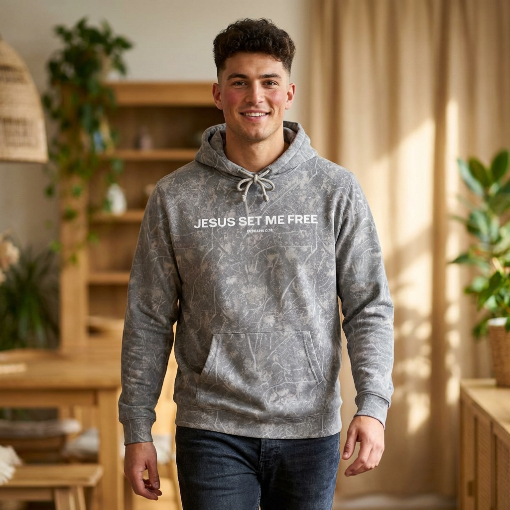 Camo Jesus Set Me Free Hoodie