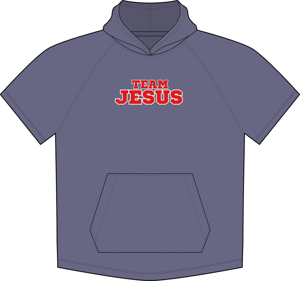 Team Jesus CHS Wicking Short Sleeve Hoodie