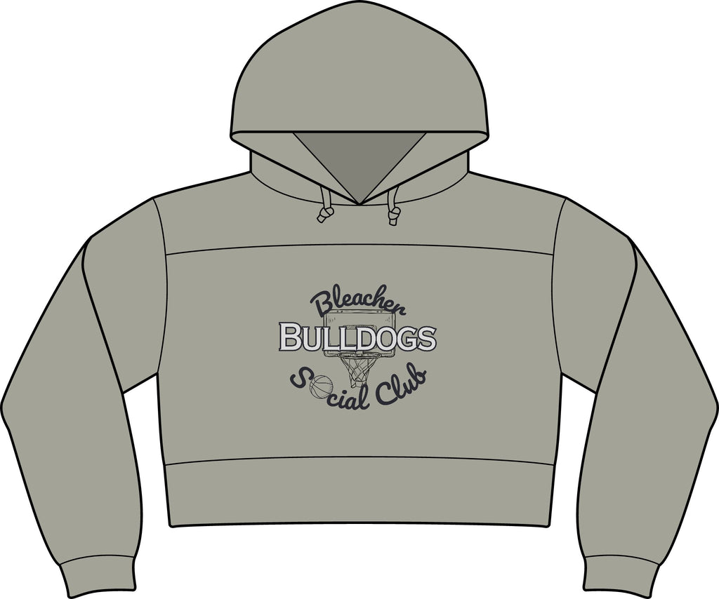Bulldogs Bleacher Cropped Fleece Hooded Sweatshirt