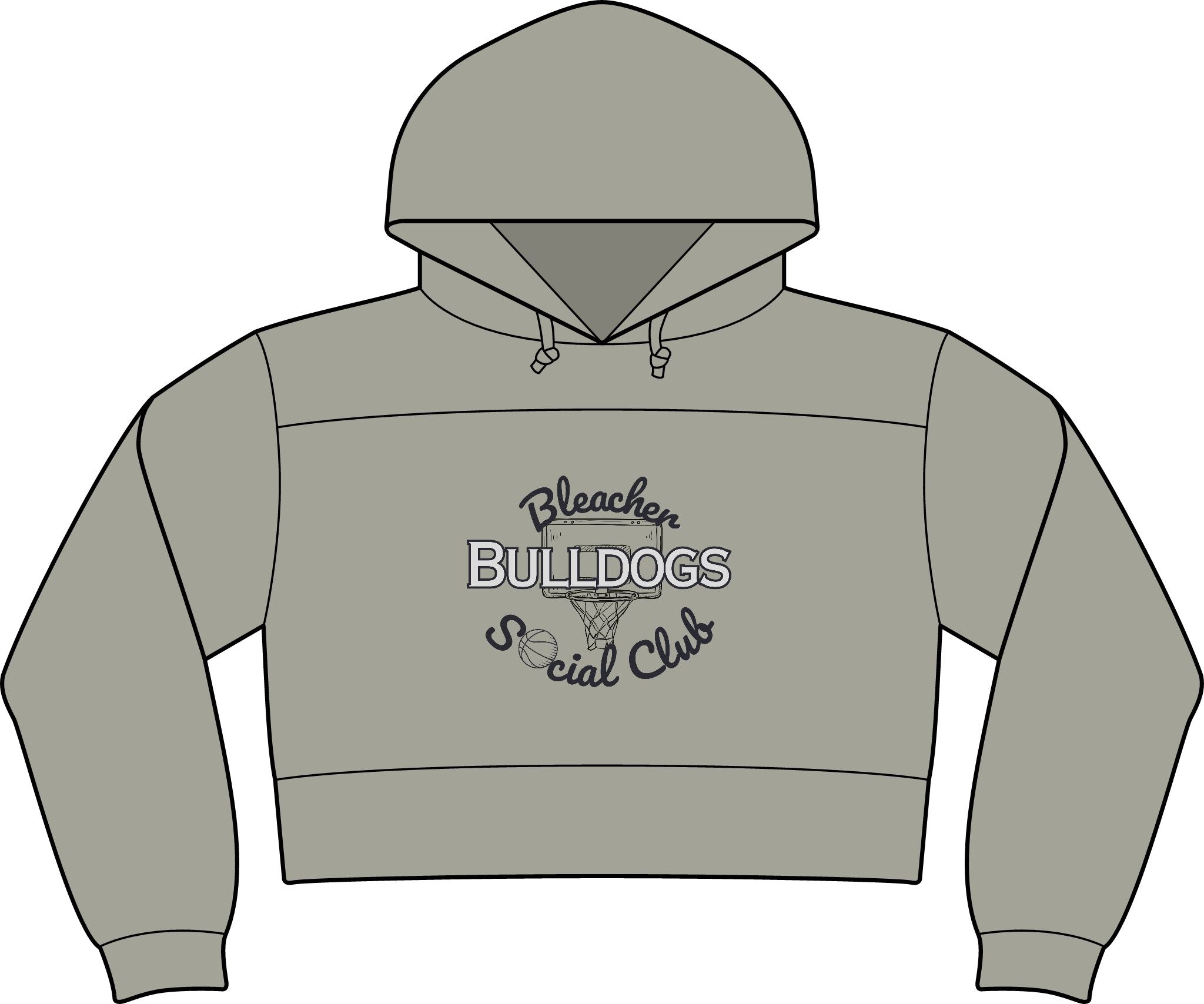 Bulldogs Bleacher Cropped Fleece Hooded Sweatshirt