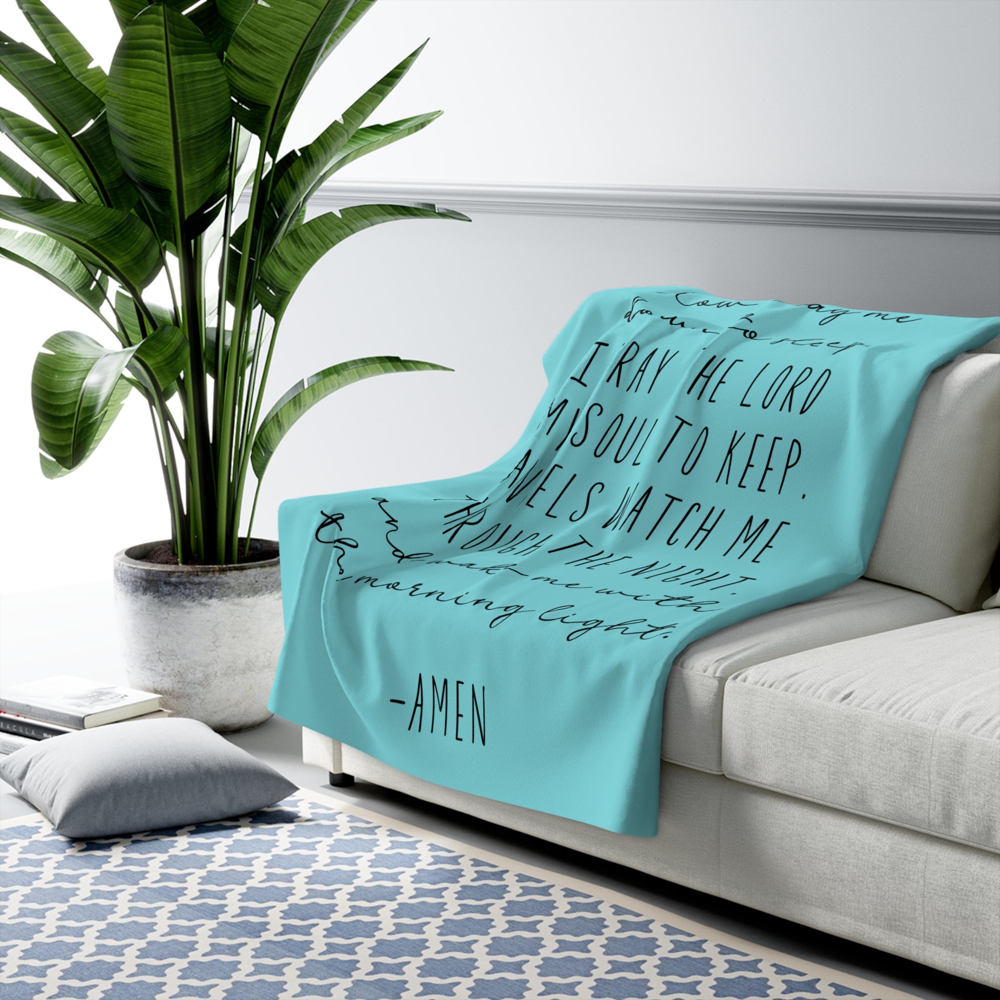 Night Time Prayer Sherpa Fleece Blanket