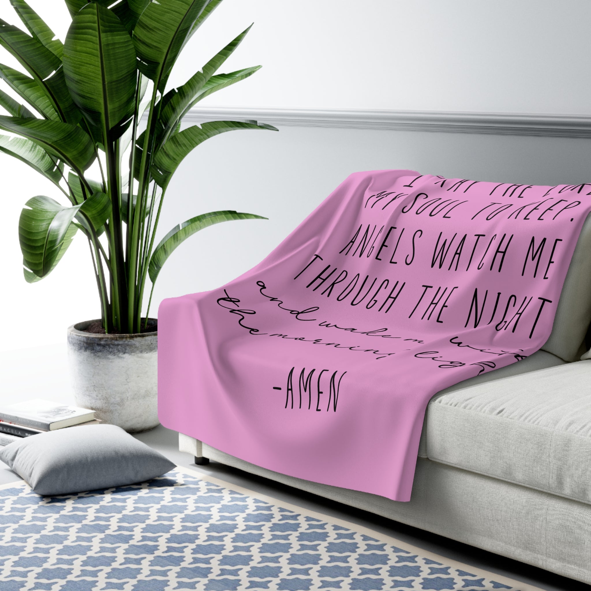 Night Time Prayer Sherpa Fleece Blanket