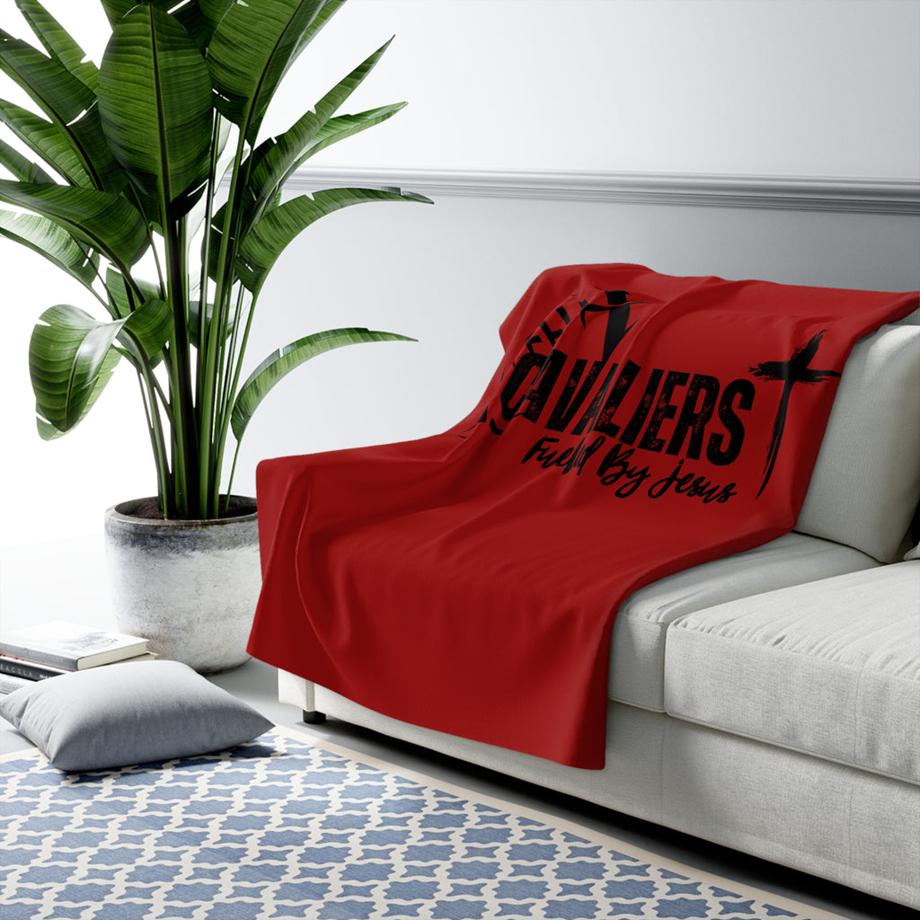 Cavalier Football Sherpa Fleece Blanket