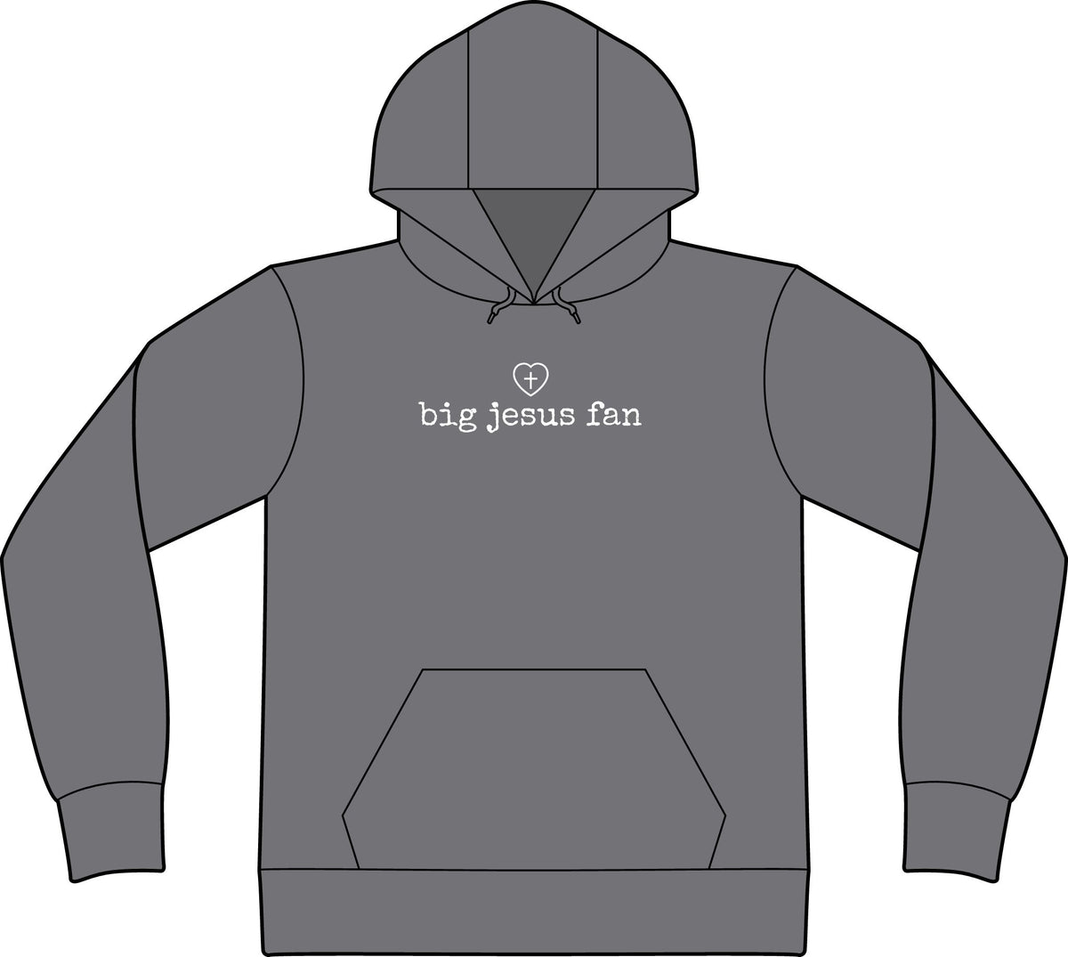 Big Jesus Fan Raglan Hooded Sweatshirt