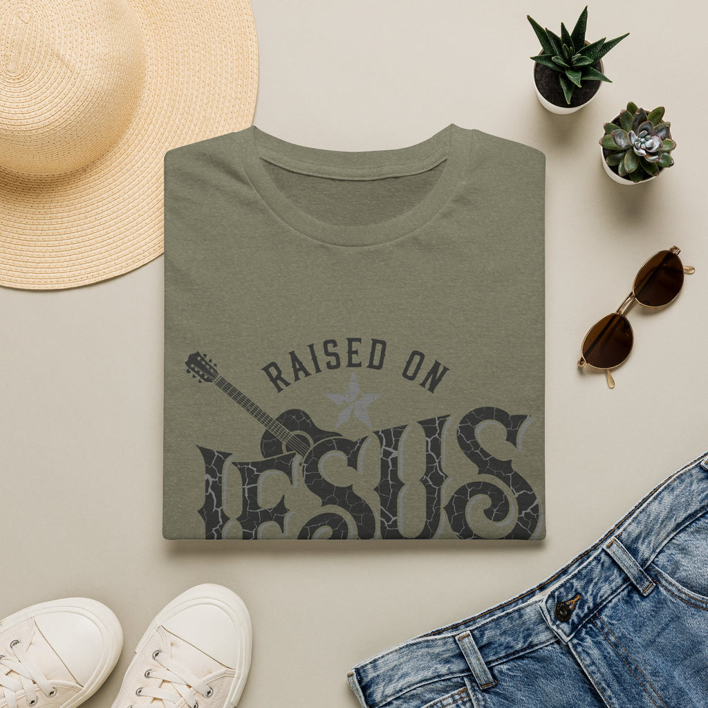Raised On Jesus and Country Music Tee