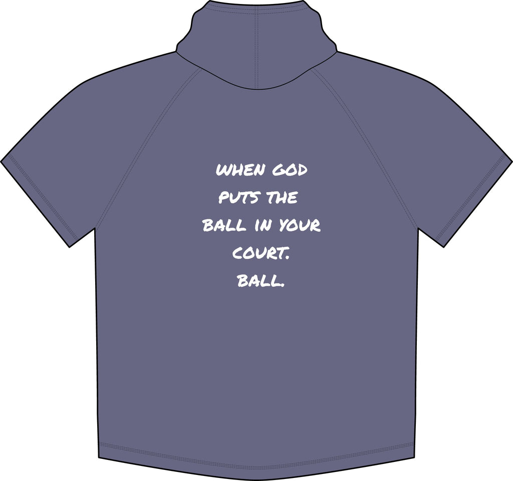Ball. Tri-Blend Wicking Short Sleeve Hoodie